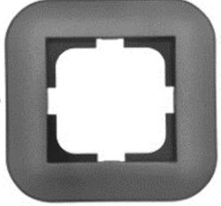 Рамка 1 пост OVIVO Loft дымчатый/черный, картинка
