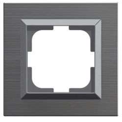Рамка 1 пост OVIVO Quantum сталь, изображение