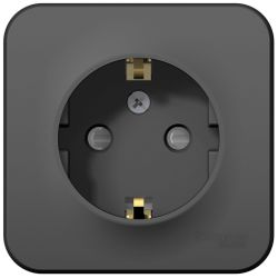 Розетка электрическая Schneider Electric BLANCA BLNRA011116 антрацит, фотография