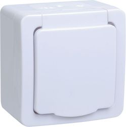 Розетка электрическая 1 пост IEK ГЕРМЕС PLUS белый, картинка