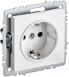 Розетка электрическая IEK BRITE BR-R11-16-K01 белый, детальное фото