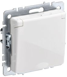 Розетка электрическая IEK BRITE BR-R16-16-K01 белый, изображение
