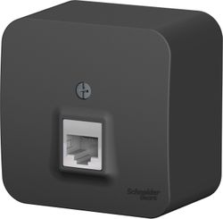 Розетка RJ-45 1 пост Schneider Electric BLANCA антрацит, вид