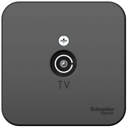 Розетка TV 1 пост Schneider Electric BLANCA антрацит, фото