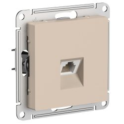 Розетка RJ-45 1 пост Systeme Electric Atlas Design песочный 1712780, фото