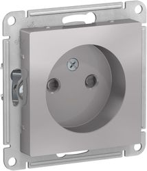 Розетка электрическая Schneider Electric Atlas Design ATN000349 алюминий, фотография
