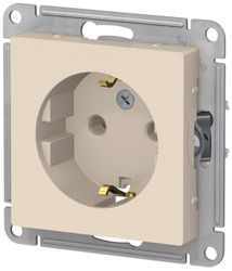 Розетка электрическая Schneider Electric Atlas Design ATN000243 бежевый, изображение