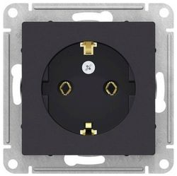 Розетка электрическая Schneider Electric Atlas Design ATN001043 карбон, картинка