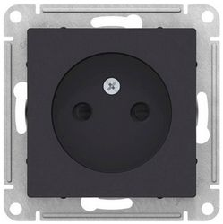 Розетка электрическая Schneider Electric Atlas Design ATN001049 карбон, фото