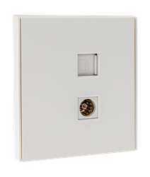 Розетка RJ-45 1 пост Kranz Strong жемчуг, картинка
