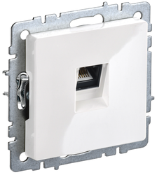 Розетка RJ-45 IEK BRITE BR-K10-2-K01 белый, вид