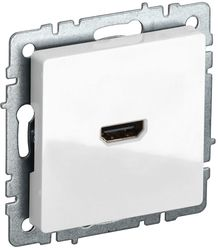 Розетка HDMI 1 пост IEK BRITE белый, детальное фото