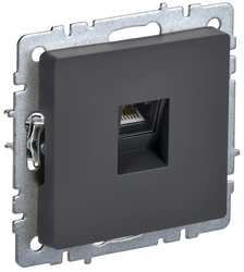 Розетка RJ-45 1 пост IEK BRITE графит, фотография