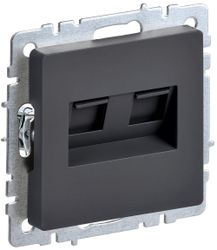 Розетка RJ-45 IEK BRITE BR-K20-1-K53 графит, картинка