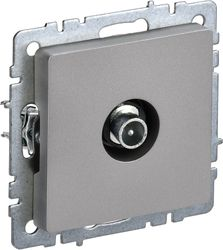 Розетка TV IEK BRITE BR-A10-P-K46 сталь, фотография