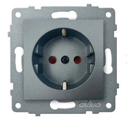 Розетка электрическая OVIVO 600-000311-218 дымчатый, вид