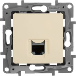 Розетка RJ-45 1 пост Legrand Etika слоновая кость, фото