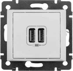 Розетка USB 2 поста Legrand Valena белый, детальное фото