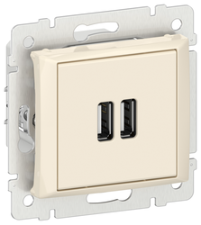 Розетка USB 2 поста Legrand Valena слоновая кость, крупный план