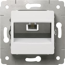 Розетка RJ-11 1 пост Legrand Cariva белый, изображение