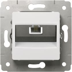 Розетка RJ-45 1 пост Legrand Cariva белый, фото
