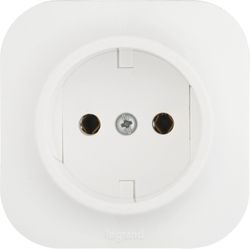 Розетка электрическая 1 пост Legrand Quteo белый, картинка