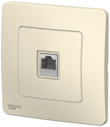 Розетка RJ-11 1 пост Schneider Electric BLANCA молочный, фото