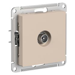 Розетка TV 1 пост Systeme Electric Atlas Design песочный, вид