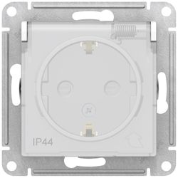Розетка электрическая Schneider Electric Atlas Design ATN440146 белый, фотография