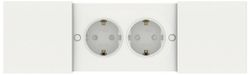 Розетка электрическая 2 поста Schneider Electric Atlas Design белый, фото