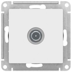 Розетка TV 1 пост Schneider Electric Atlas Design белый, картинка