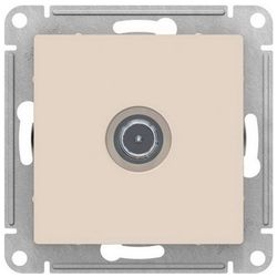 Розетка TV Schneider Electric Atlas Design ATN000292 бежевый, крупный план