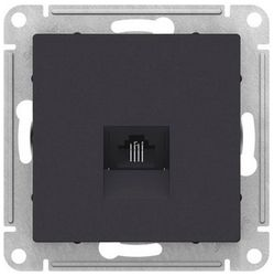 Розетка RJ-11 1 пост Schneider Electric Atlas Design карбон, детальное фото