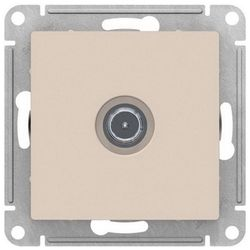 Розетка TV 1 пост Schneider Electric Atlas Design бежевый, изображение