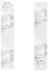 Торцевые заглушки для карниза 2 ряда LEGRAND пластик белый 2 шт, фотография