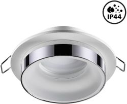 370782 SPOT NT21 292 белый/хром Светильник встраиваемый влагозащищенный IP44, фотография