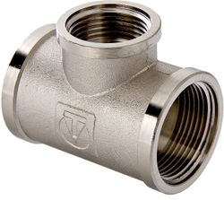 Тройник латунь никелированная VALTEC 1"-3/4"-1", фотография