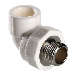 Угольник полипропиленовый VALTEC 3/4" х 20 мм, крупный план