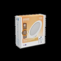 Умный Wi-Fi светильник встраиваемый GaussSmartHome 16W 1500лм DIM управление голосом/смартфоном, фото