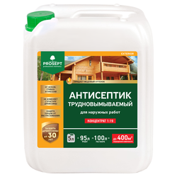Антисептик prosept exterior трудновымыв. для наружн. работ для консерв. древ. 5л, изображение