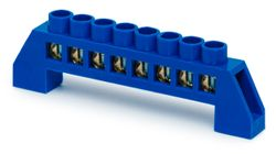Шина нулевая ЗЕМЛЯ REXANT на комбинированных изоляторах 8 гР 6X9, крупный план