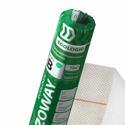 Строительная мембрана пароизоляционная IZOWAY мембранная 27 г/м² 1,6x43,75 м, крупный план