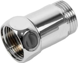 Соединитель прямой латунь хромированный Арго 1 х 3/4", крупный план