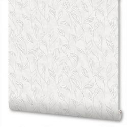 Виниловые обои WALLSECRET liola 9050-22 белые 1,06х10,05 м, изображение