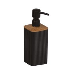 Диспенсер для жидкого мыла Sand Black пластик черный, вид