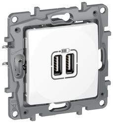 Розетка USB 2 поста Legrand Etika белый, фото