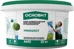 Клей для стеклохолста и стеклообоев ОСНОВИТ УНИХОЛСТ АА01, 10 кг, крупный план