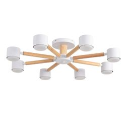 Светильник потолочный Comfi GX53 LED 8х7W 220V Vudi дерево/металл белый, крупный план