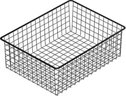 Корзина сетчатая Larvij 555x410x185 мм 15 кг черная, фото
