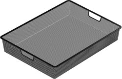 Корзина сетчатая Larvij 555x410x85 мм 15 кг черная, изображение